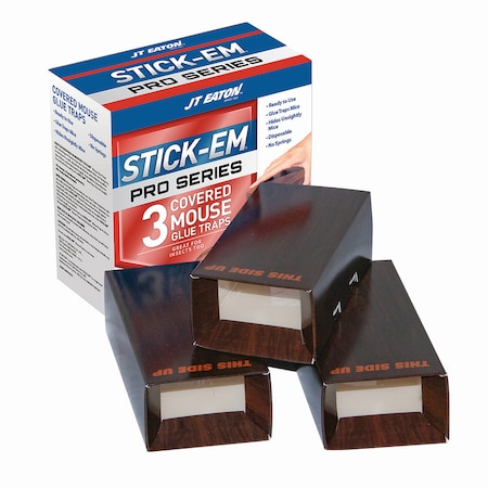 Jt Eaton JT Eaton Stick-Em Pro Series Small Covered Animal Trap For Mice 3 pk 144NP